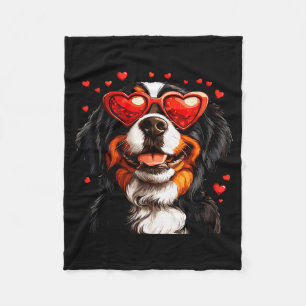 Bernese Mountain Cute Berner Dog Lover Valentines  Fleece Blanket