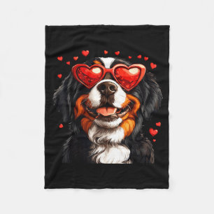 Bernese Mountain Cute Berner Dog Lover Valentines  Fleece Blanket