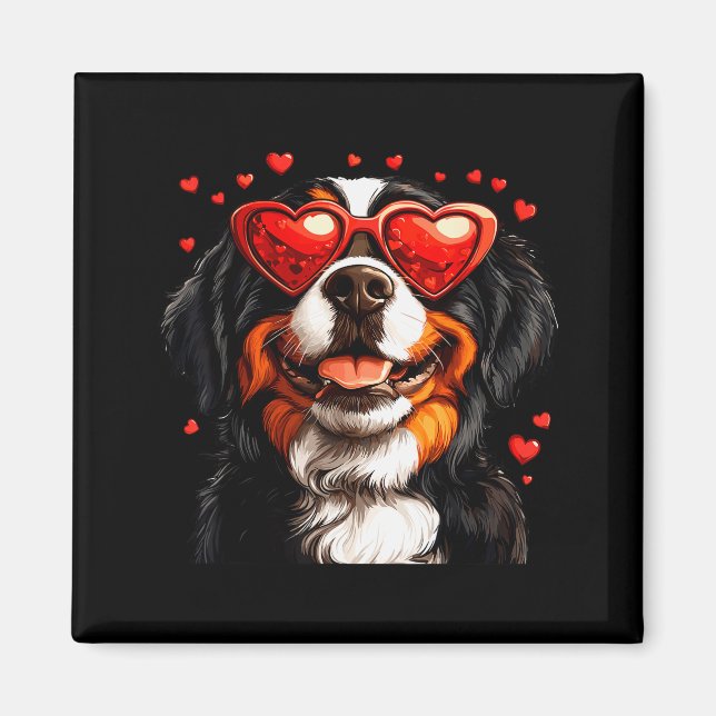 Bernese Mountain Cute Berner Dog Lover Valentines  Magnet (Front)