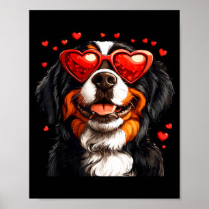 Bernese Mountain Cute Berner Dog Lover Valentines  Poster