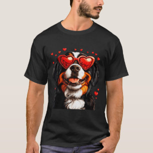Bernese Mountain Cute Berner Dog Lover Valentines  T-Shirt