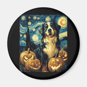 Bernese Mountain Cute Dog Halloween Jack O Lantern Magnet