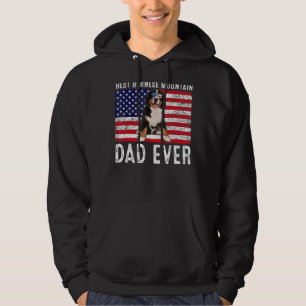 Bernese Mountain Dad Usa American Flag Bernese Mou Hoodie