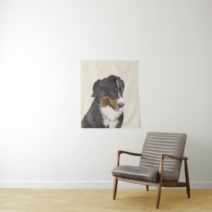 Bernese Mountain Dog 2 Painting - Cute Original Do Tapestry