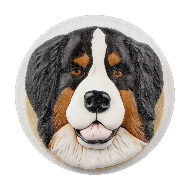 Bernese Mountain Dog 3D Inspired Cutting Board (Front)