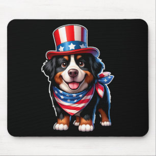 Bernese Mountain Dog 4th Of July Men Women Kids Mouse Mat