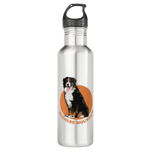 Bernese mountain dog 710 ml water bottle (Front)