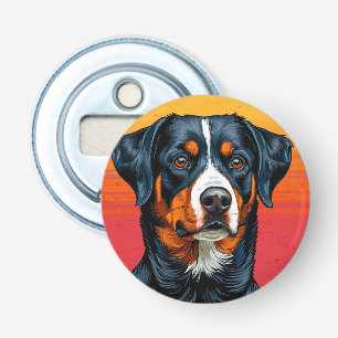 Bernese Mountain Dog Against Warm Sunset Colours Bottle Opener