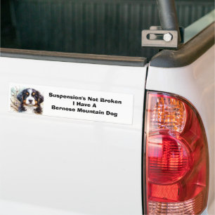 Bernese Mountain Dog AI Puppy  Bumper Sticker