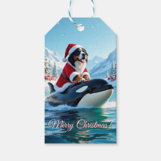 Bernese Mountain Dog and Orca Christmas  Gift Tags