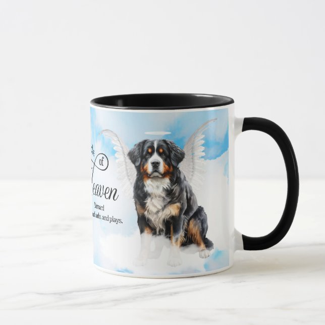 Bernese Mountain Dog Angel Custom Pet Memorial Mug (Right)