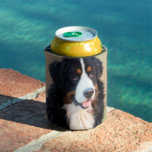 bernese mountain dog art can cooler
