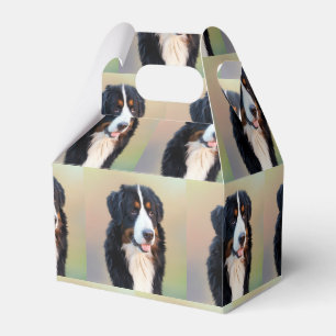 bernese mountain dog art favour box