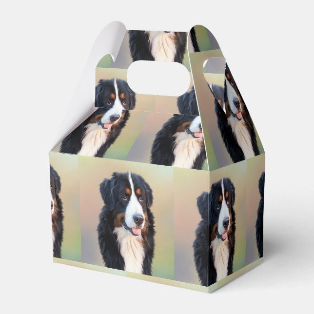 bernese mountain dog art favour box (Front Side)