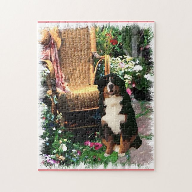 Bernese Mountain Dog Art Jigsaw Puzzle (Vertical)
