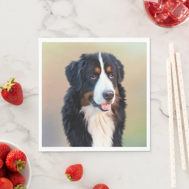bernese mountain dog art napkin (Insitu)