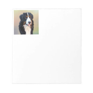 bernese mountain dog art notepad