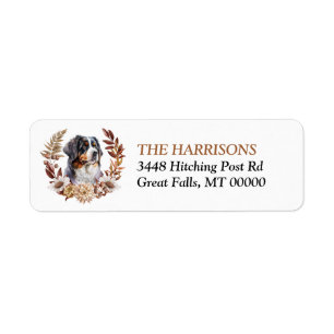 Bernese Mountain Dog Autumn Wreath