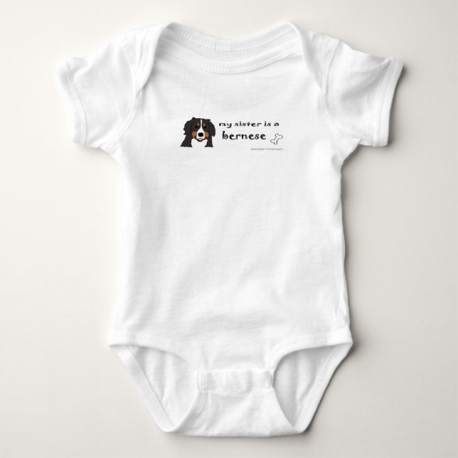 bernese mountain dog baby bodysuit (Front)