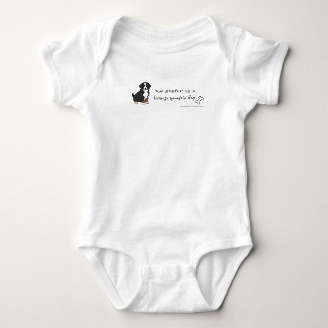 bernese mountain dog baby bodysuit (Front)