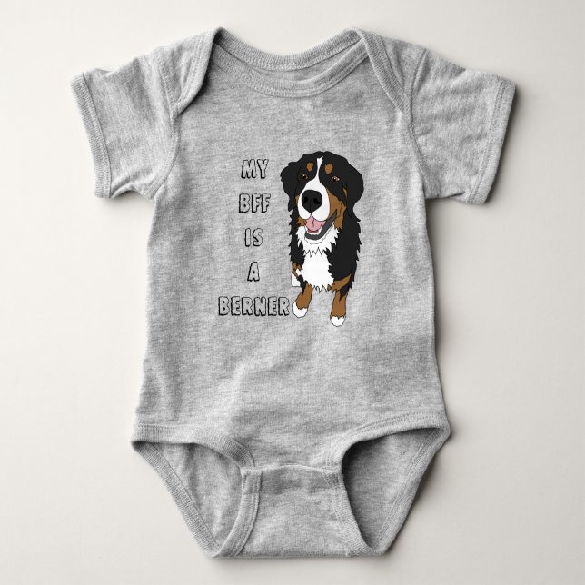 Bernese Mountain Dog  Baby Bodysuit (Front)
