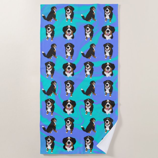 Bernese Mountain Dog Beach Towel (Front)