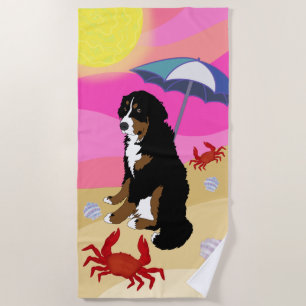 Bernese Mountain Dog  Beach Towel