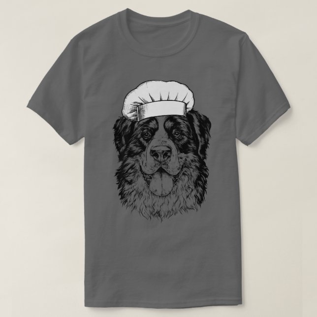 Bernese Mountain Dog Berner BMD Cook Chef Funny Co T-Shirt (Design Front)