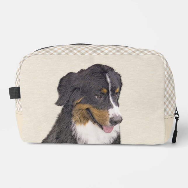 Bernese Mountain Dog Berner Painting Cute Pet Art Dopp Kit (Front)