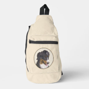Bernese Mountain Dog Berner Painting Cute Pet Art Sling Bag