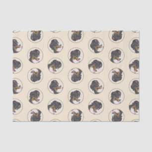 Bernese Mountain Dog Berner Painting Cute Pet Art Tissue Paper
