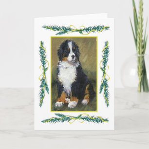 Bernese Mountain Dog Blank Christmas Card