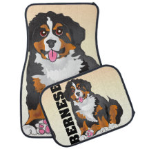 Bernese mountain dog breed car floor mats