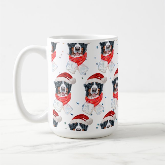 Bernese Mountain Dog Breed Christmas Coffee Mug (Left)