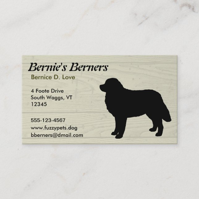 Bernese Mountain Dog Business Card (Front)