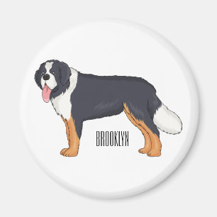 Bernese mountain dog cartoon illustration magnet
