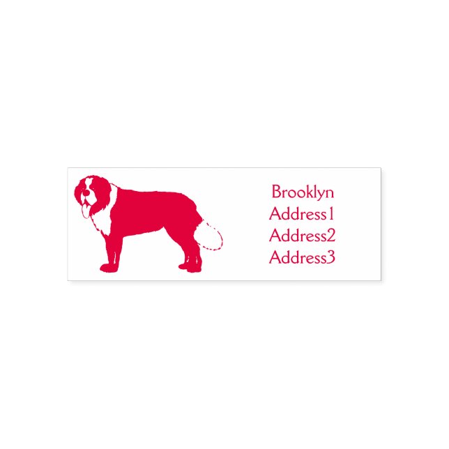Bernese mountain dog cartoon illustration self-inking stamp (Design)