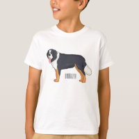 Bernese mountain dog cartoon illustration 