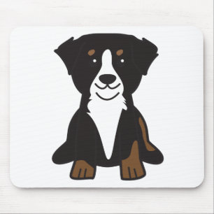 Bernese Mountain Dog Cartoon Mouse Mat