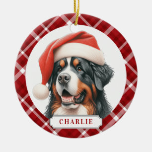 Bernese Mountain Dog Ceramic Circle Ornament