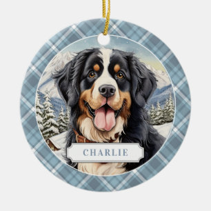 Bernese Mountain Dog Ceramic Circle Ornament