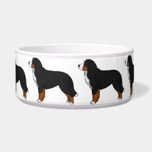 Bernese Mountain Dog Ceramic Dog Bowl