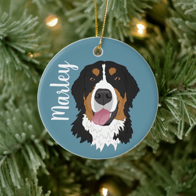 Bernese Mountain Dog Ceramic Tree Decoration (Tree)