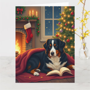 Bernese Mountain Dog Christmas Bedtime Story Card