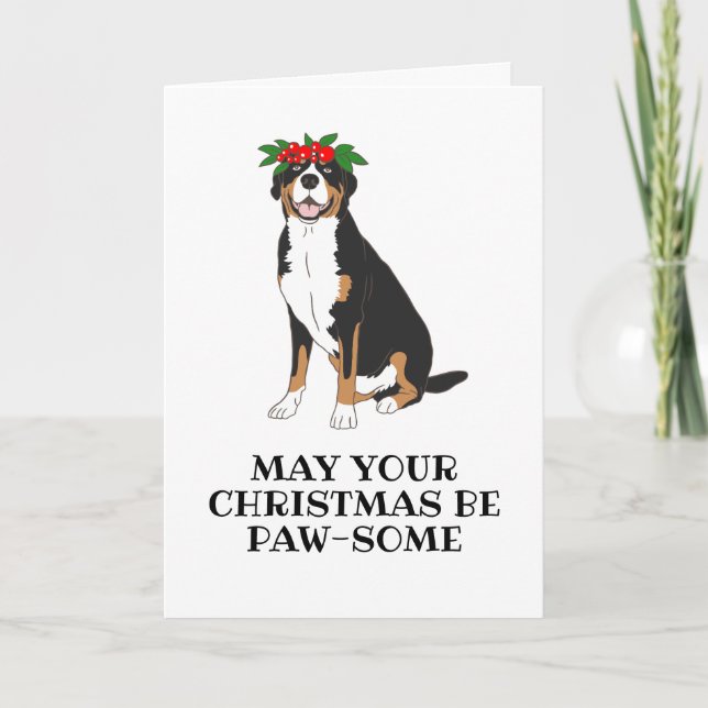 bernese mountain dog christmas cards (Front)