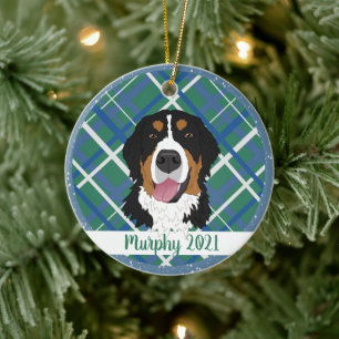 Bernese Mountain Dog Christmas Ceramic Tree Decoration