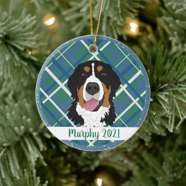 Bernese Mountain Dog Christmas  Ceramic Tree Decoration (Tree)