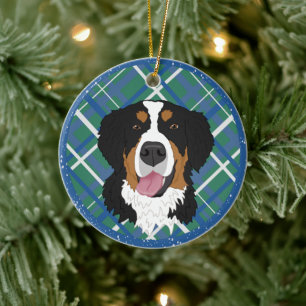 Bernese Mountain Dog Christmas Ceramic Tree Decoration