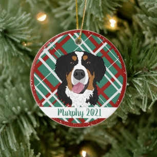 Bernese Mountain Dog Christmas Ceramic Tree Decoration