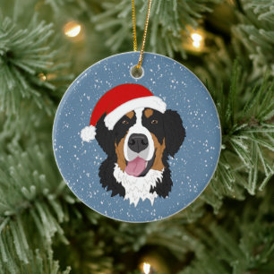 Bernese Mountain Dog Christmas Ceramic Tree Decoration